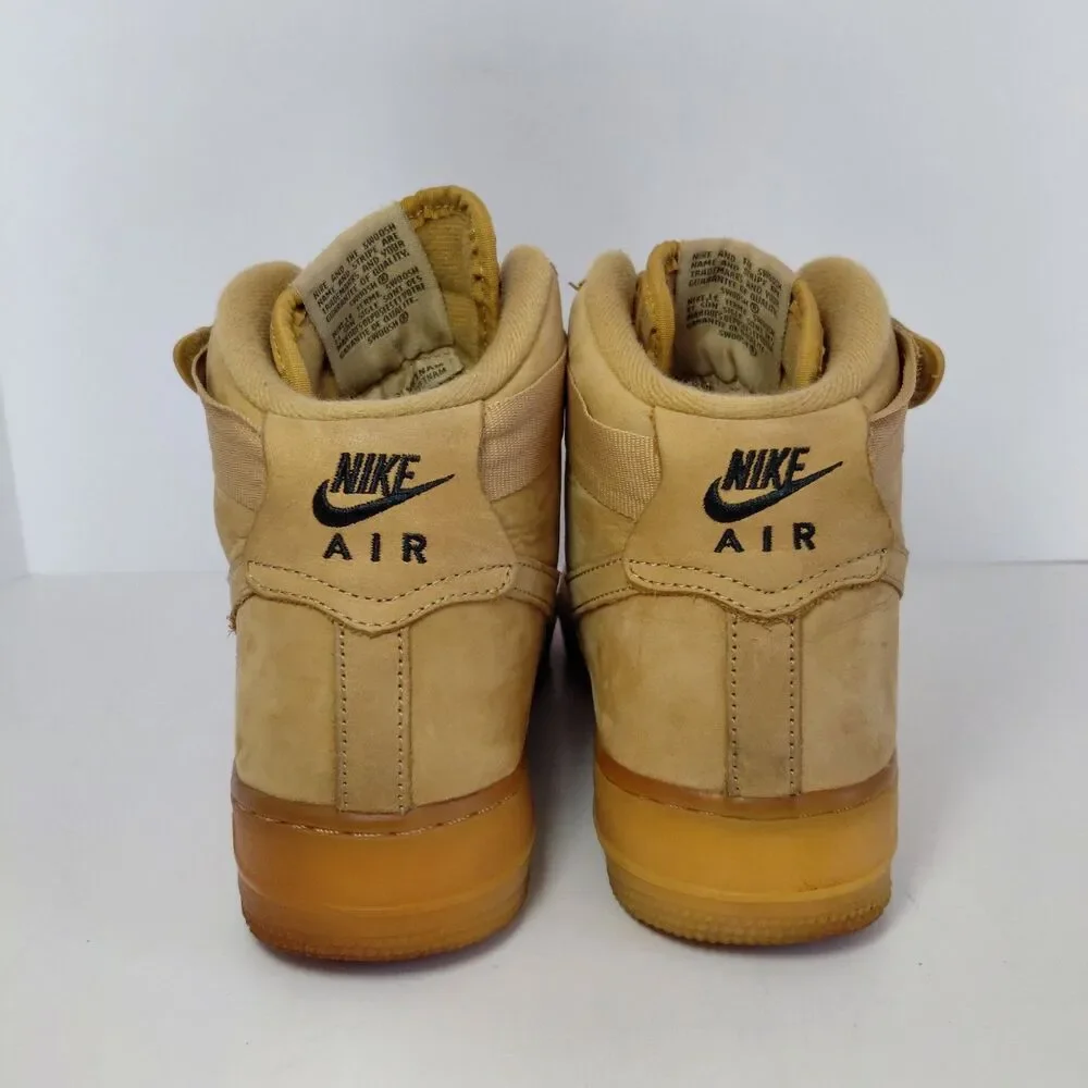 Nike Air Force 1 High LV8 'Flax’ Wheat 807617-200 Gs Big Kids 6Y Womens 7.5